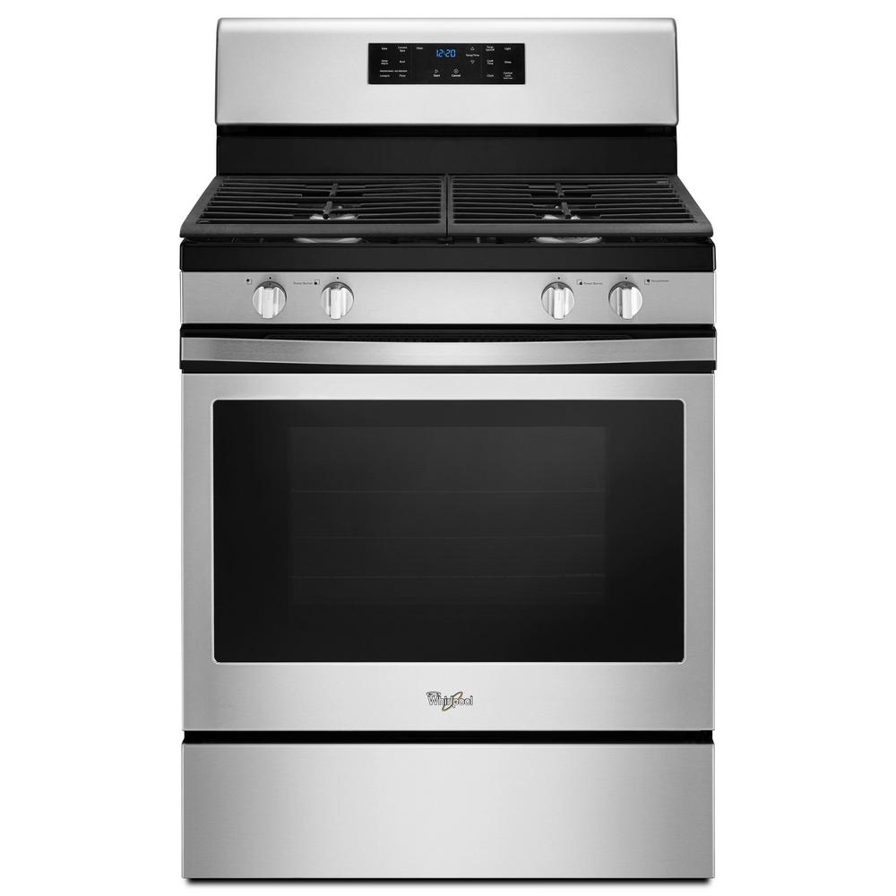 Whirlpool 30 in. 5.0 cu. ft. Gas Range Convection in Stainless Steel