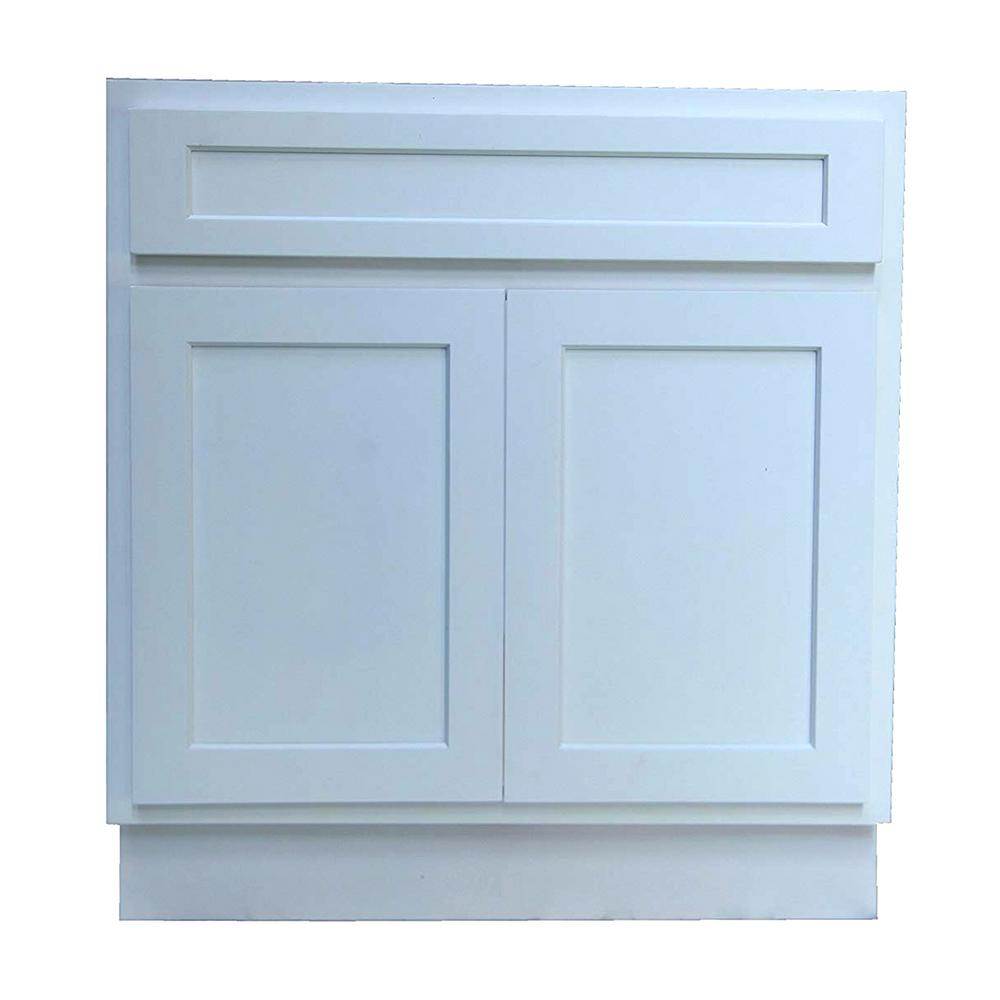 Vanity Art 39 In W X 21 In D X 32 5 In H 2 Doors Bath Vanity Cabinet Only In White Va4039w The Home Depot