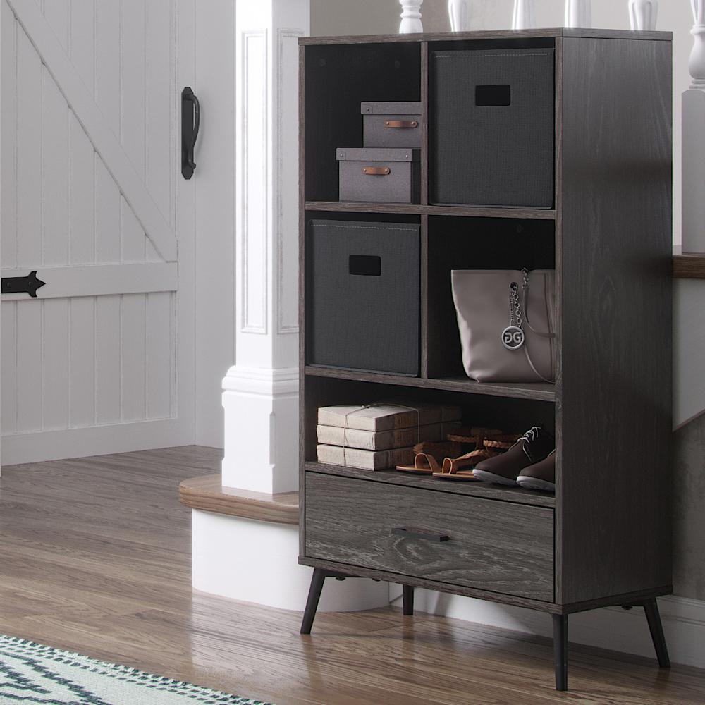 Riverridge Home Woodbury Weathered Wood Storage Cabinet With