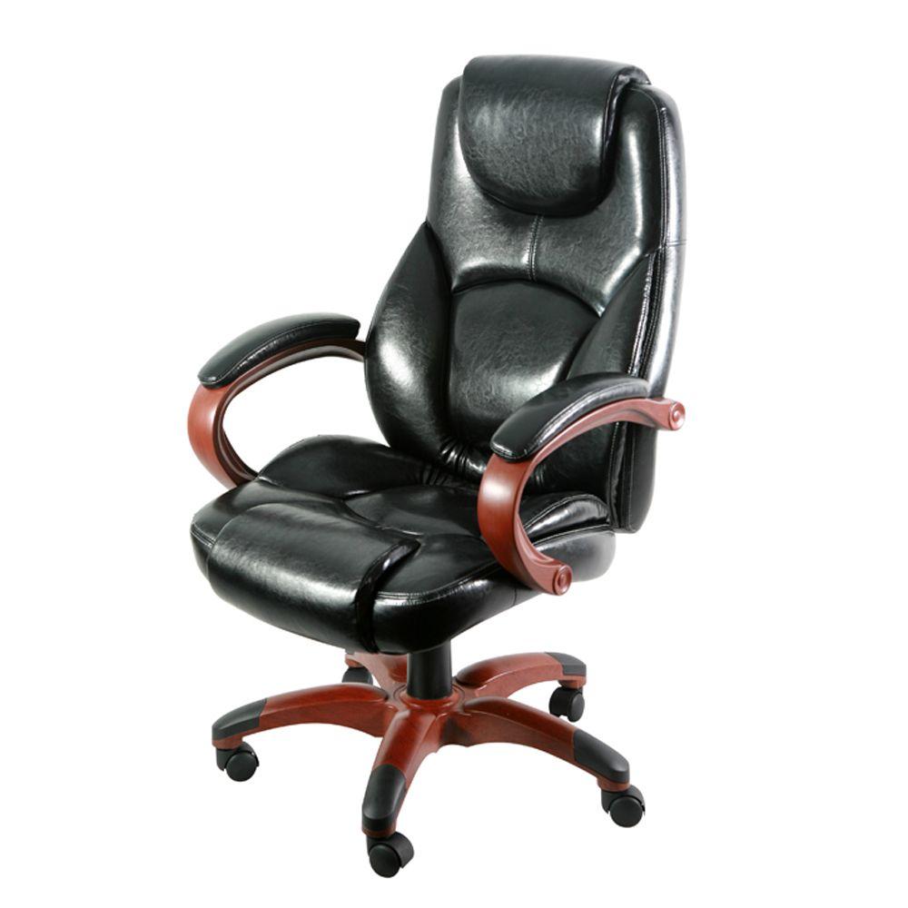 Black Leather Executive Office Chair