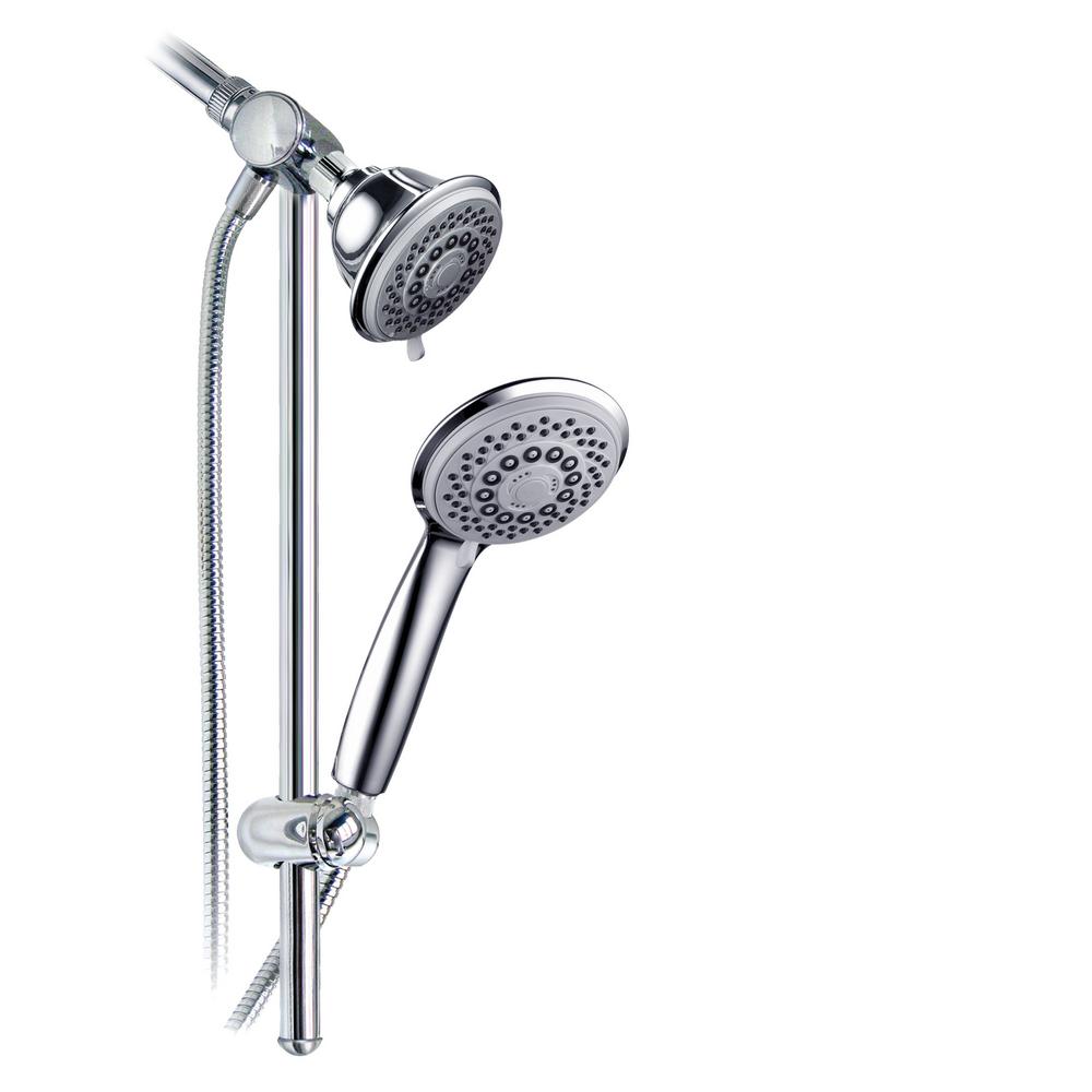 Waxman 5Spray Handshower and Showerhead Combo Kit in Chrome (Valve Included)15700719 The