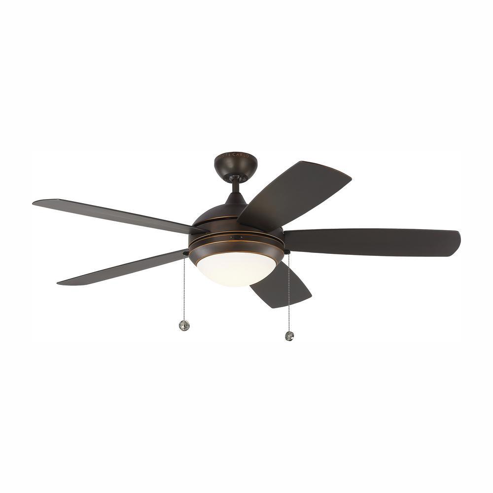 Discus Outdoor 52 In Led Indoor Outdoor Roman Bronze Ceiling Fan