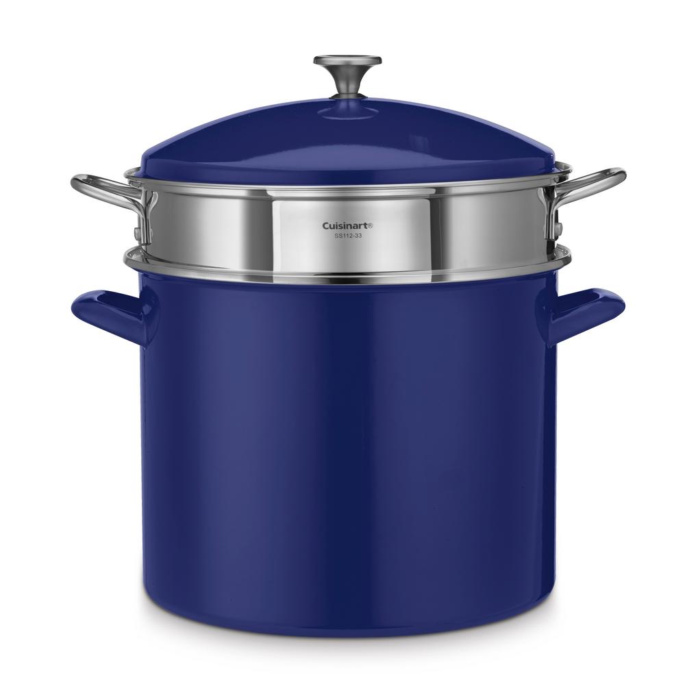 UPC 086279092588 product image for 20 Qt. Enamel on Steel Stockpot with Lid and Steamer Insert | upcitemdb.com