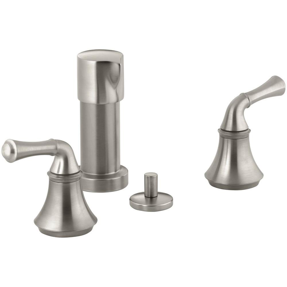 KOHLER Forte 2-Handle Bidet Faucet in Vibrant Brushed Nickel with ...