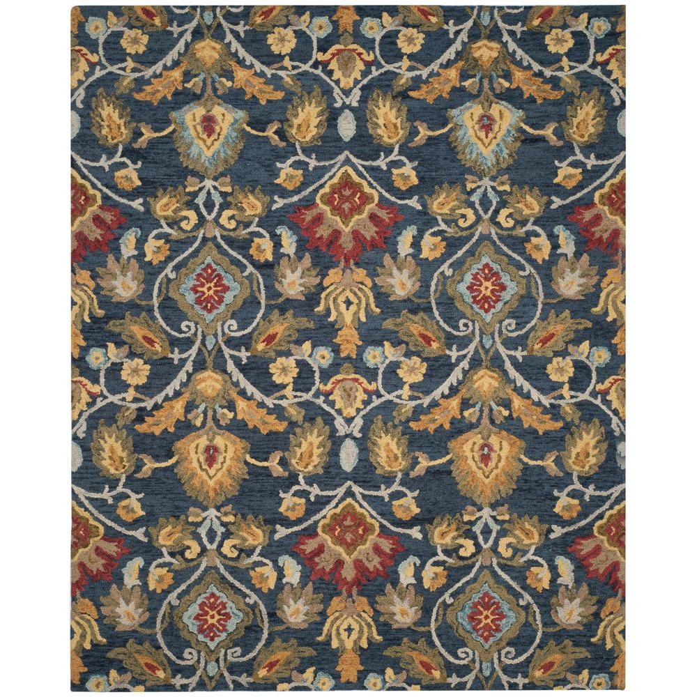 Safavieh Blossom Navy Multi 8 Ft X 10 Area Rug Blm402a The Blossom Navy Multi 8 Ft X 10 Area Rug