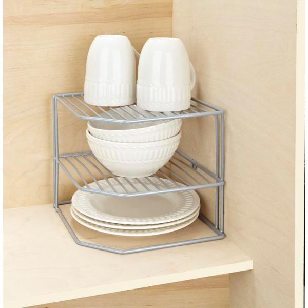 Kitchen Details Corner Shelf Organizer In Grey 24127 Grey The