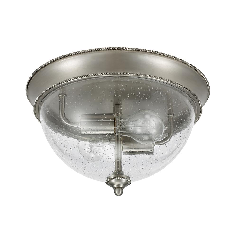Hampton Bay Regency 2Light Brushed Nickel Fluorescent Ceiling