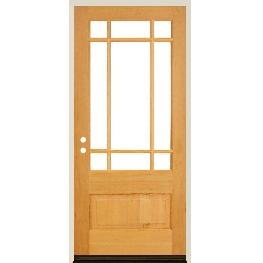 Krosswood Doors 36 in. x 80 in. Contemporary RH 3/4 Lite