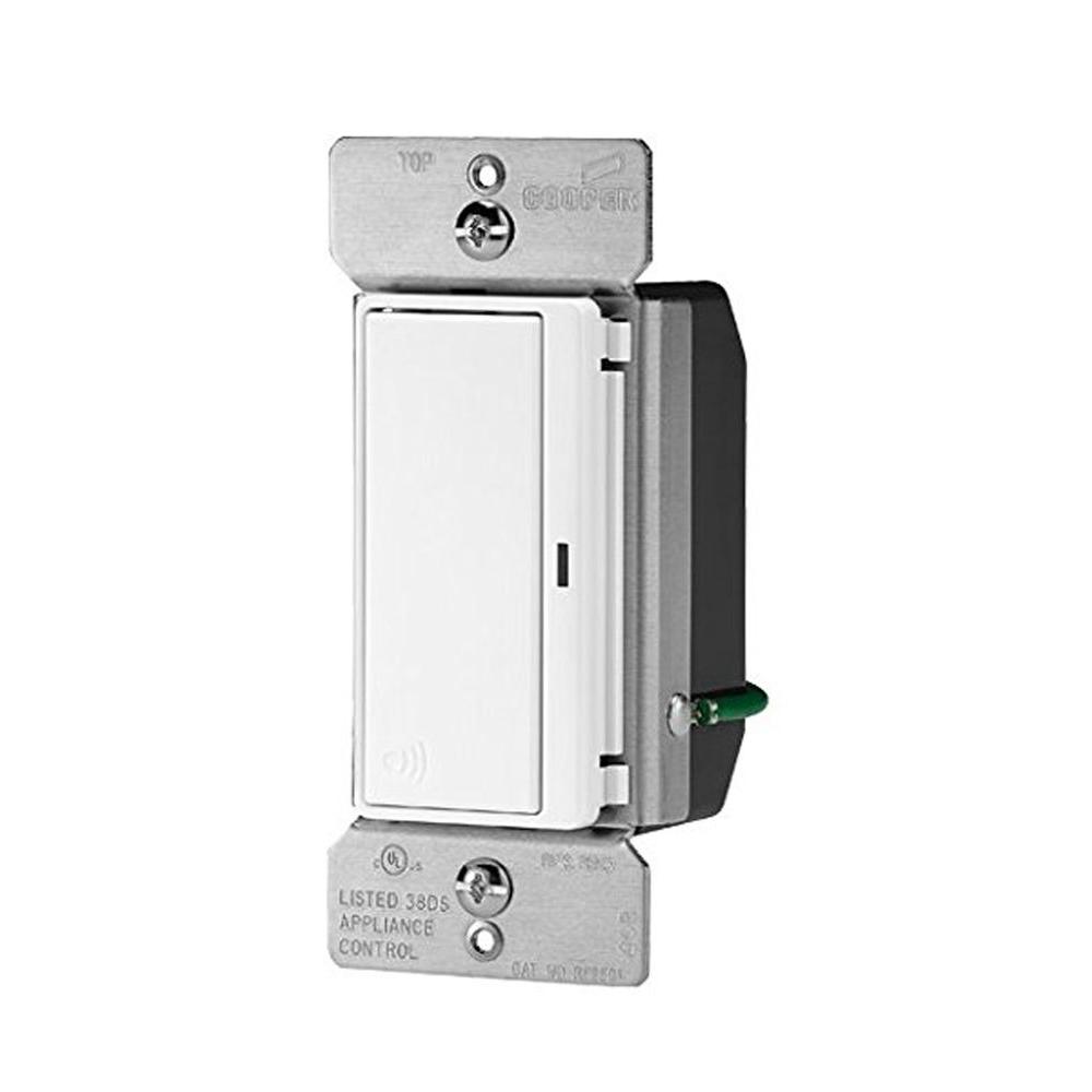 Eaton 15 Amp 120Volt Single Pole ZWave Push Button Light Switch