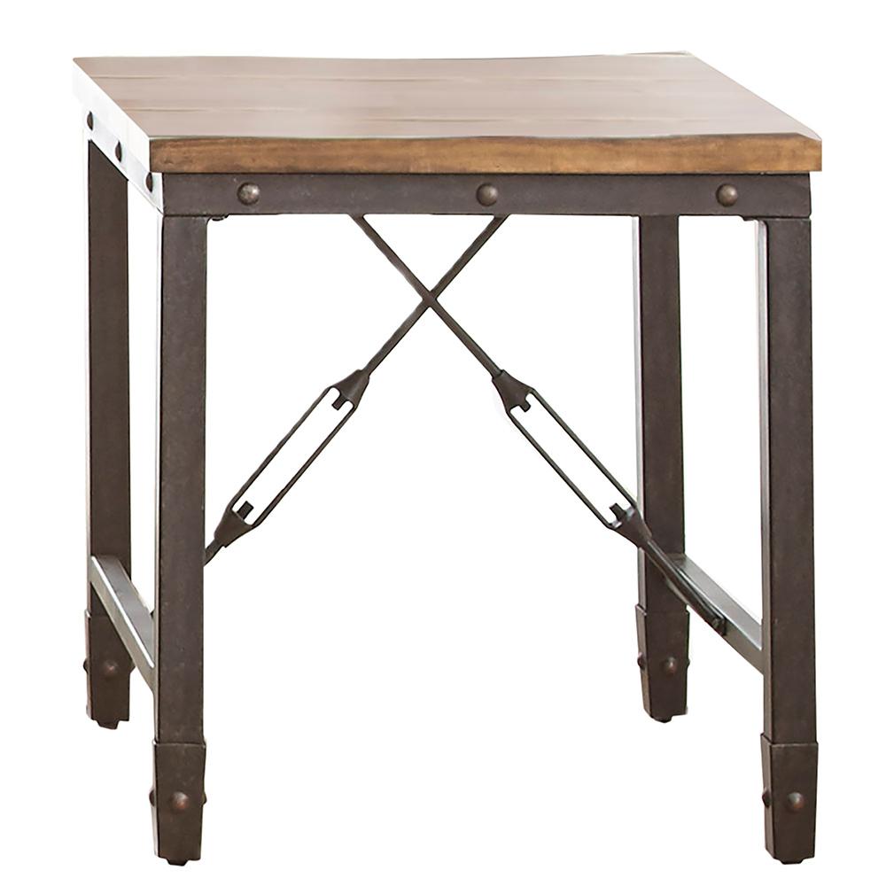 Ashford Antique Honey Pine And Iron Industrial End Table AF400E The   Antique Honey End Tables Af400e 64 1000 