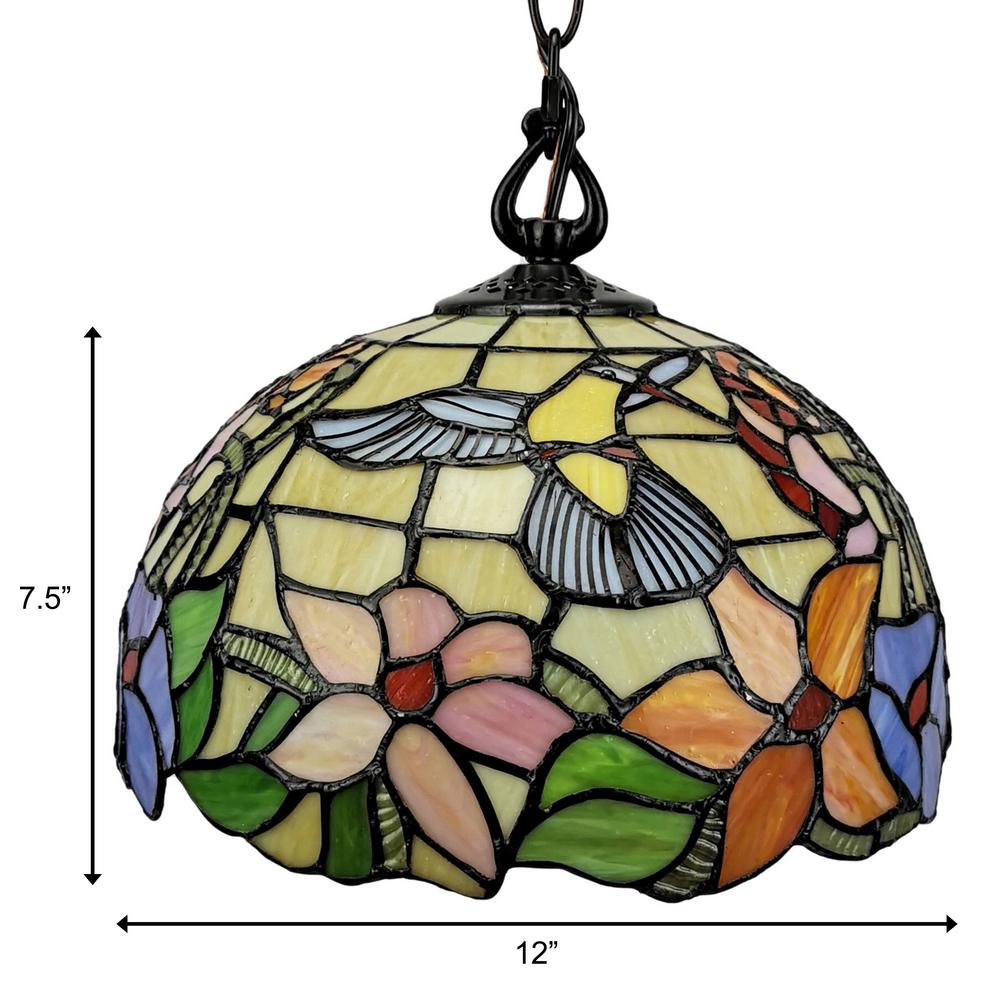 Light Multi Color Hanging Pendant Lamp, Glass Lamp Shades At Home Depot
