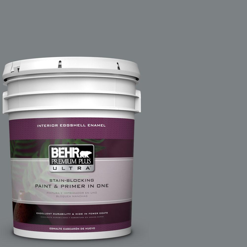 BEHR Premium Plus Ultra 5 gal. #PPU26-03 Legendary Gray Eggshell ...