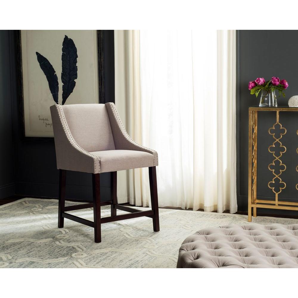 Safavieh Dylan 25 5 In Taupe Cushioned Bar Stool Fox6221b The Safavieh Dylan 25 5 In Taupe Cushioned Bar Stool