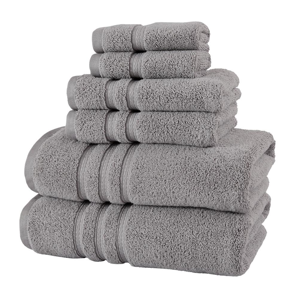 Home Decorators Collection Micro Cotton 6Piece Bath Towel Set in Stone