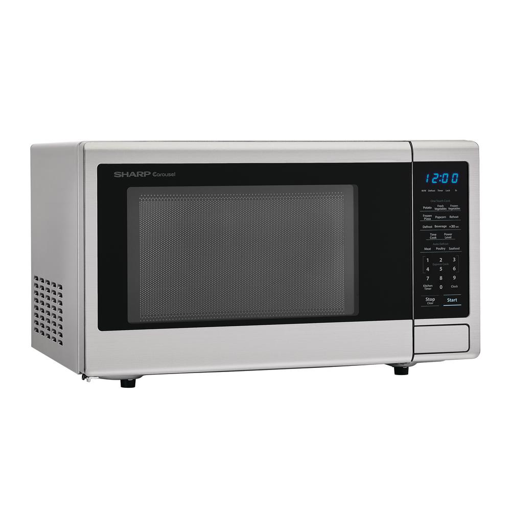 Sharp 1 1 Cu Ft Countertop Microwave In Stainless Steel With