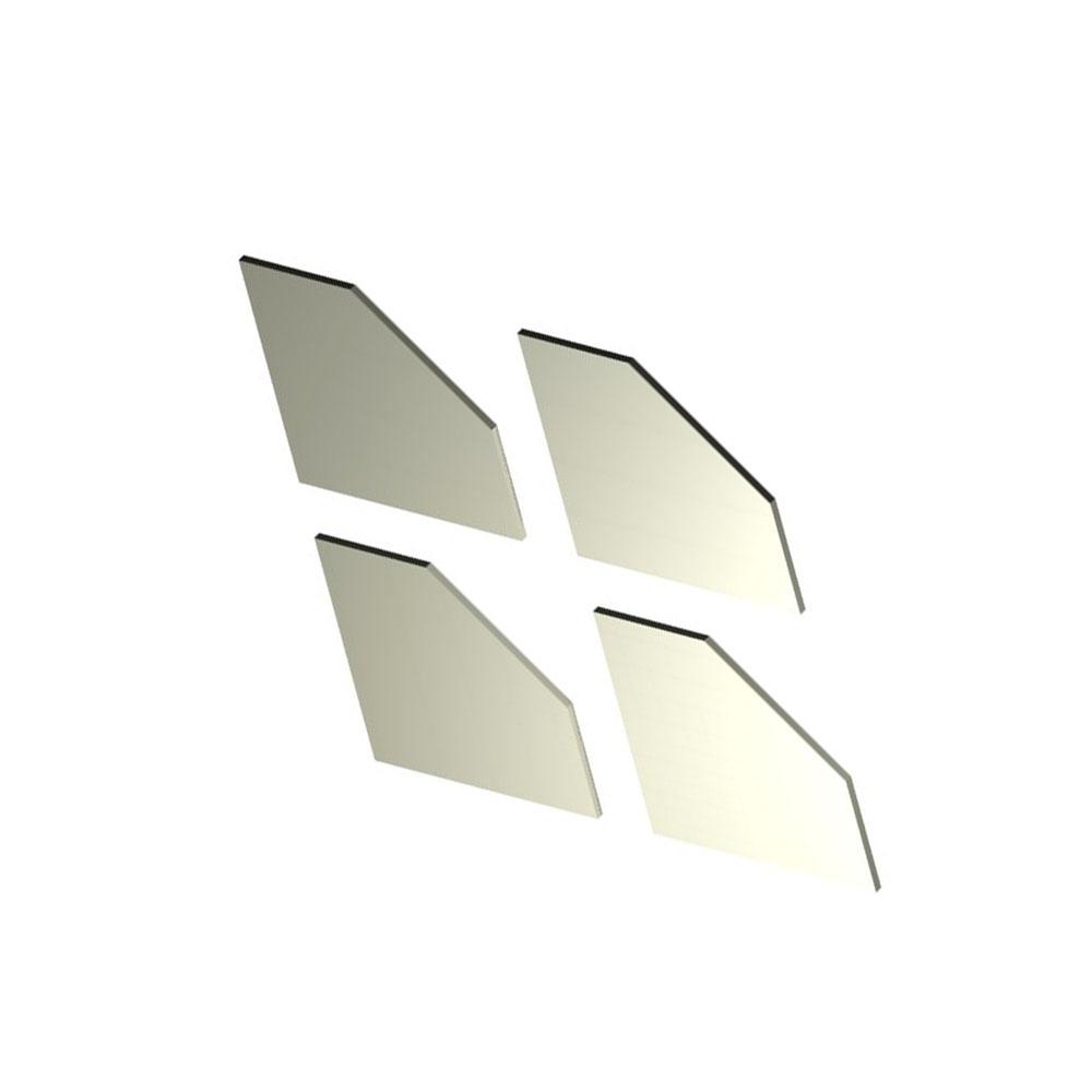 Mirredge 4 In X Acrylic Mirror Corner Plates Pack 32204 Acrylic Mirror Corner Plates 4 Pack