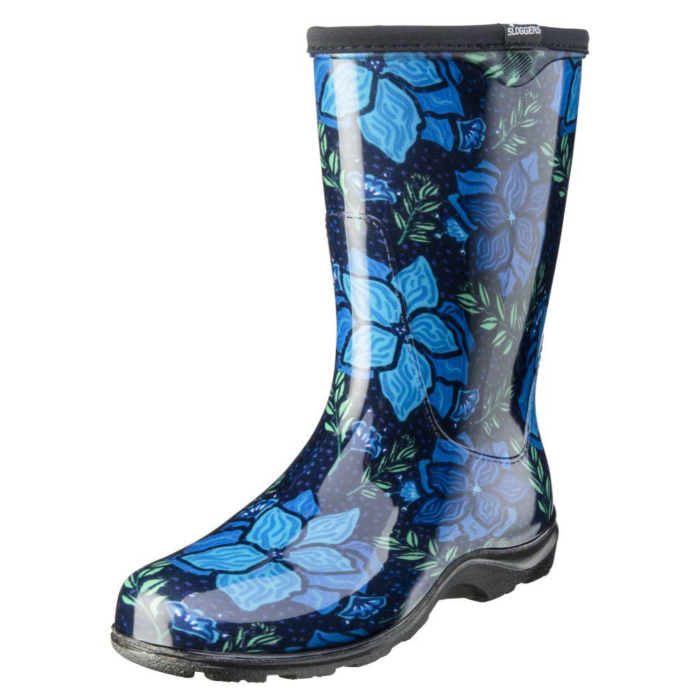 Sloggers Women s Rain & Garden Boots - Spring Surprise Blue  Style 5018SSBL