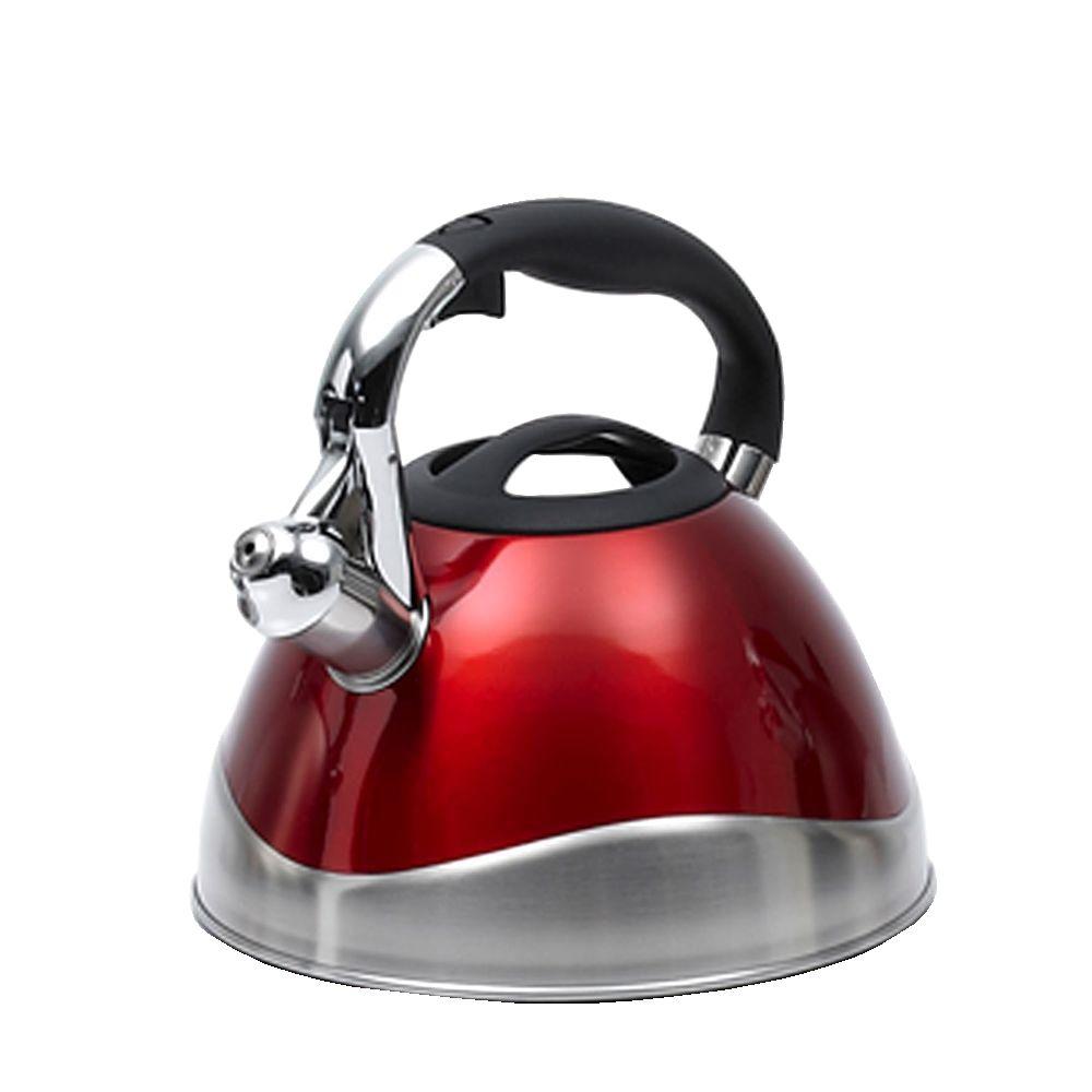 Stovetop Tea Kettle Whistling Stainless Steel Modern 12 Cup Boil Water ...