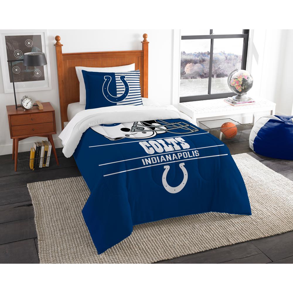 Colts 3 Piece Multicolored Twin Comforter Set 1nfl862000008ret