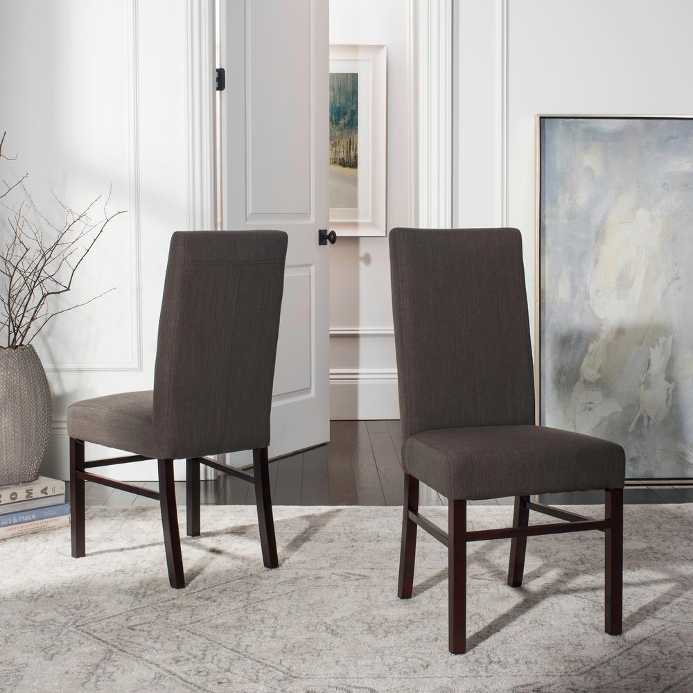 Safavieh Charcoal Brown Dining Chair (Set of 2)HUD8205JSET2 The