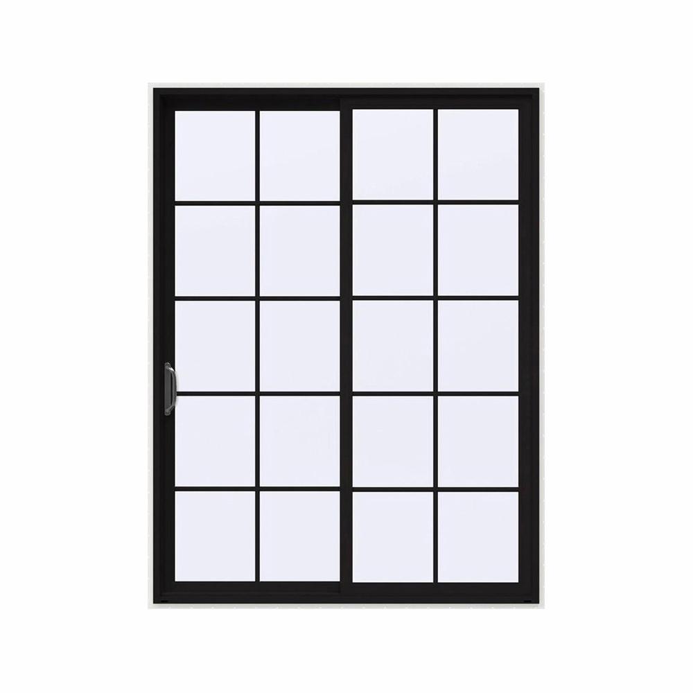 JELDWEN 72 in. x 96 in. V4500 Contemporary Black FiniShield Vinyl