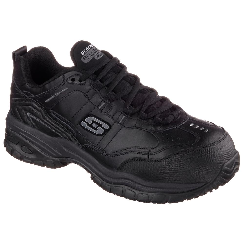 Skechers Soft Stride - Chatham Men Size 11.5 Black Leather Work Shoe ...