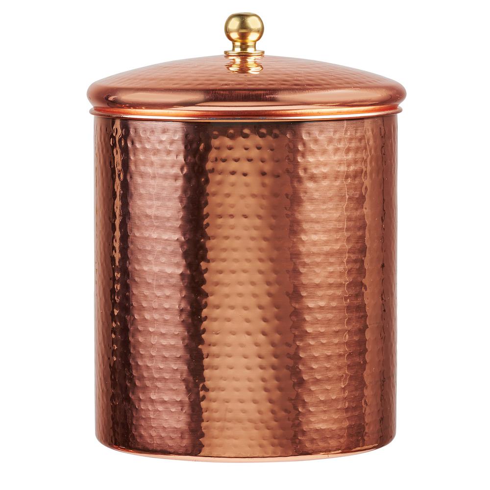 Amici Home Alexandria 104 Oz Metal Canister With Copper 5an833r Metal Canister With Copper