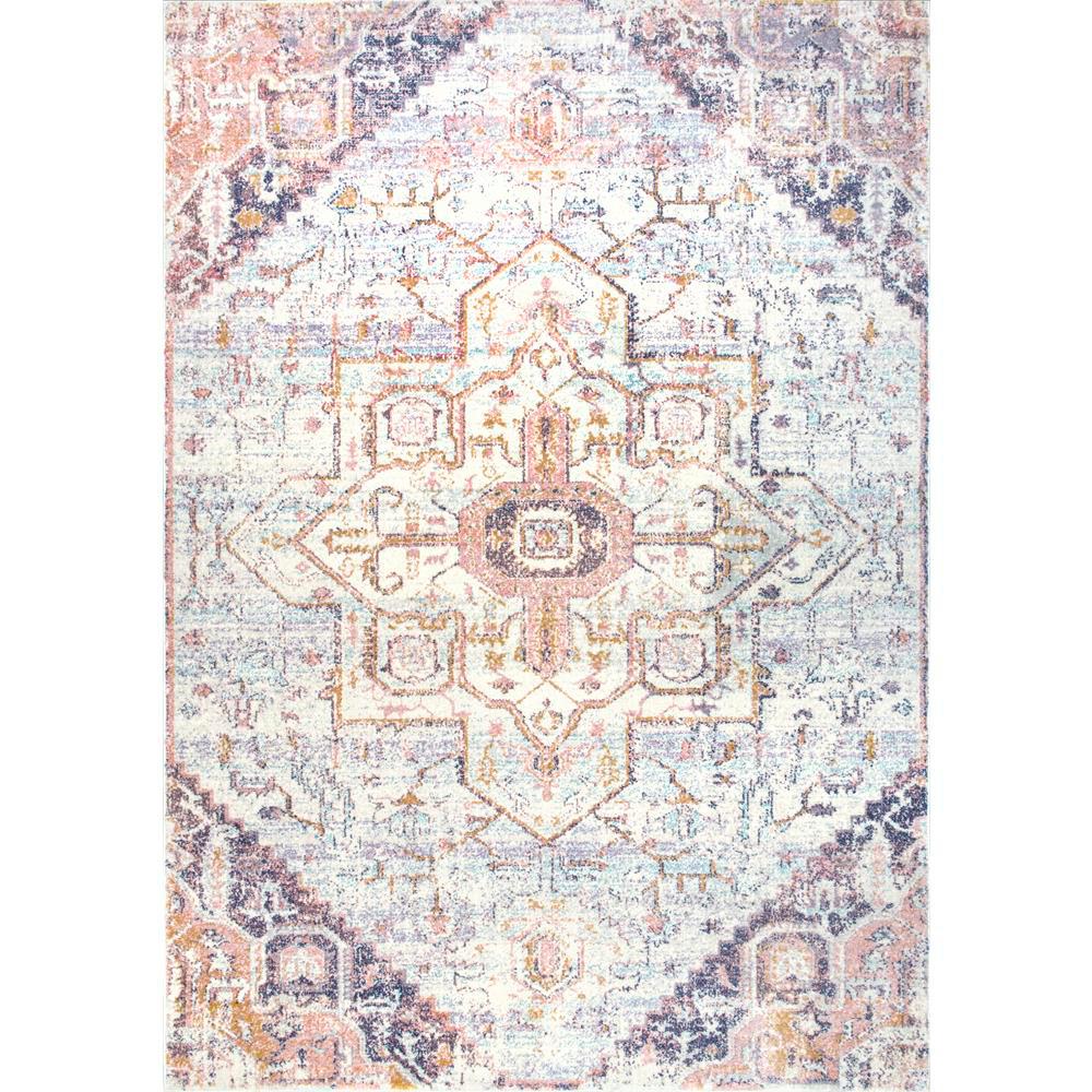 nuLOOM Vintage Tribal Rosette Joie Blush 5 ft. x 8 ft. Area RugRZDN09A