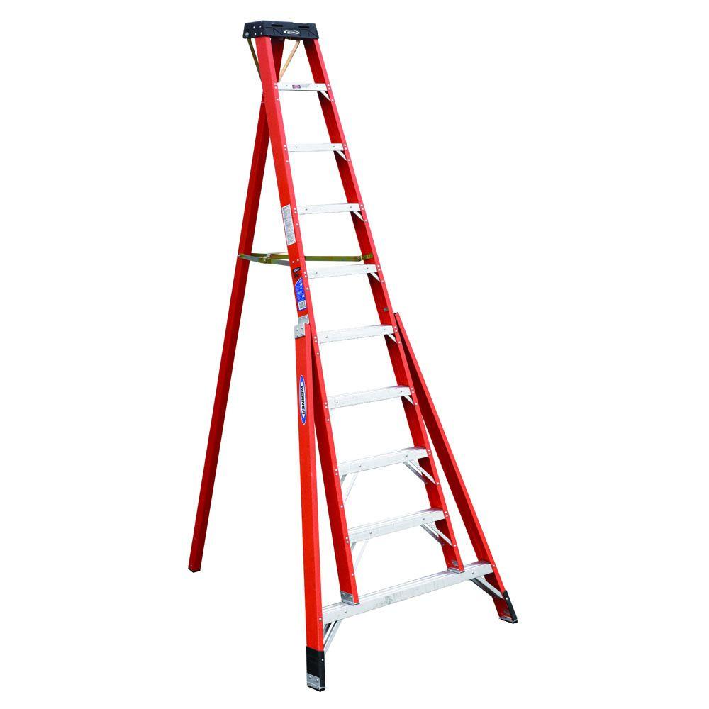 Louisville Ladder 16 ft. Fiberglass Twin Step Ladder with 375 lbs. Load