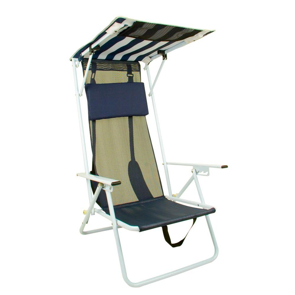 Picnic Time Monaco Folding Beach Chair Navy 790 00 138 000 0