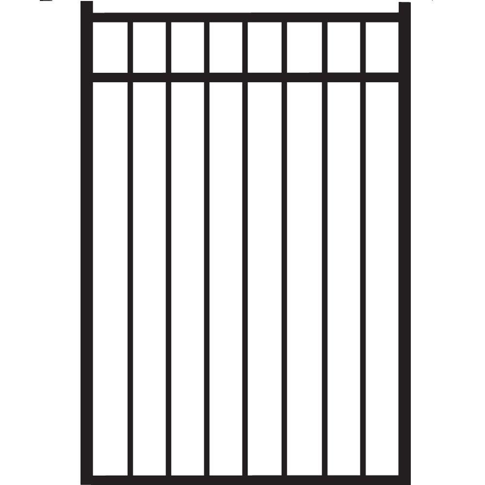 6 Ft W X H Black Iron Swinging Wood Block Wall Fence Gate Swinging Wood Block Wall Fence Gate