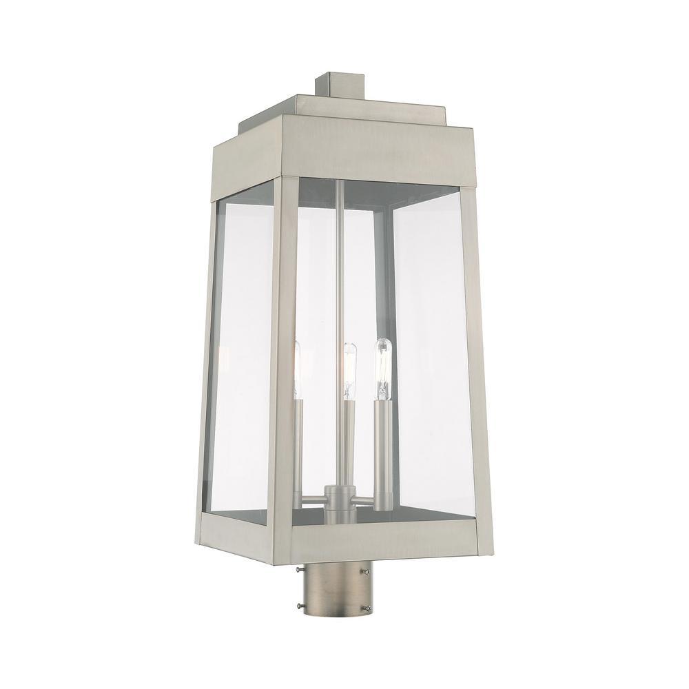 Livex Lighting Mansfield 3Light Outdoor Vintage Pewter Post Light 2169