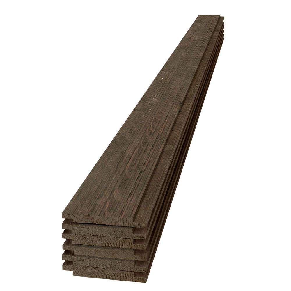 Ufp Edge 1 In X 6 Ft Barn Wood Dark Brown Shiplap Pine Ft Barn Wood Dark Brown Shiplap Pine