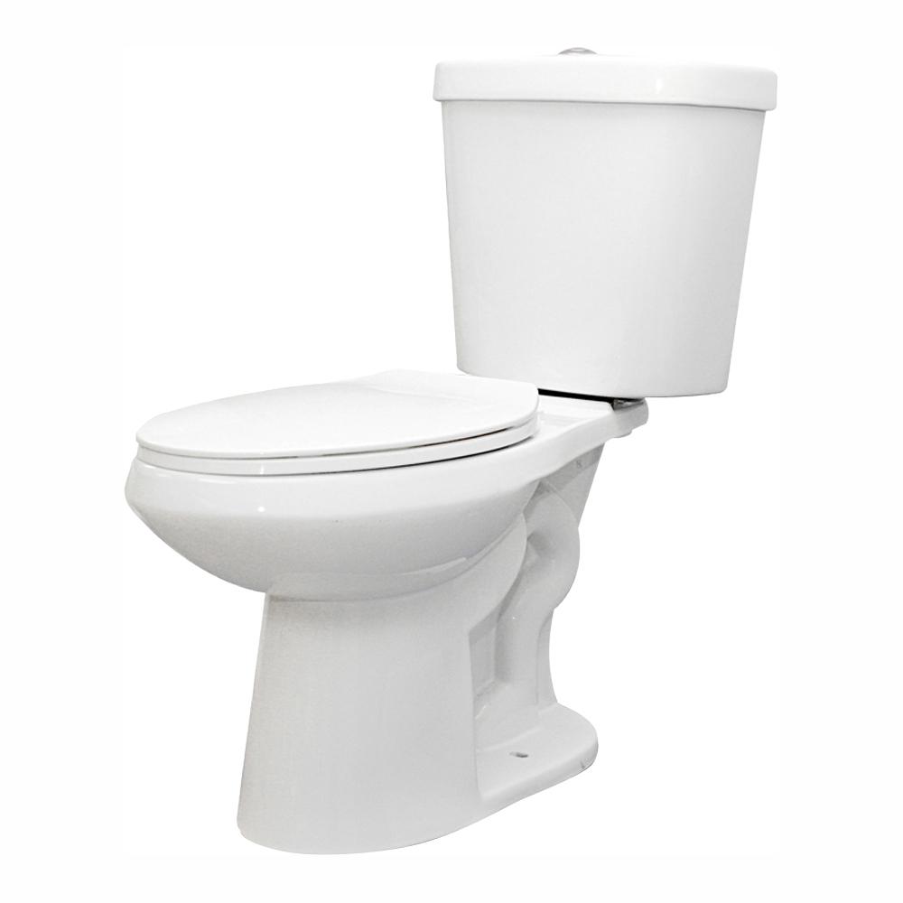 glacier bay 2 piece dual flush round toilet in white