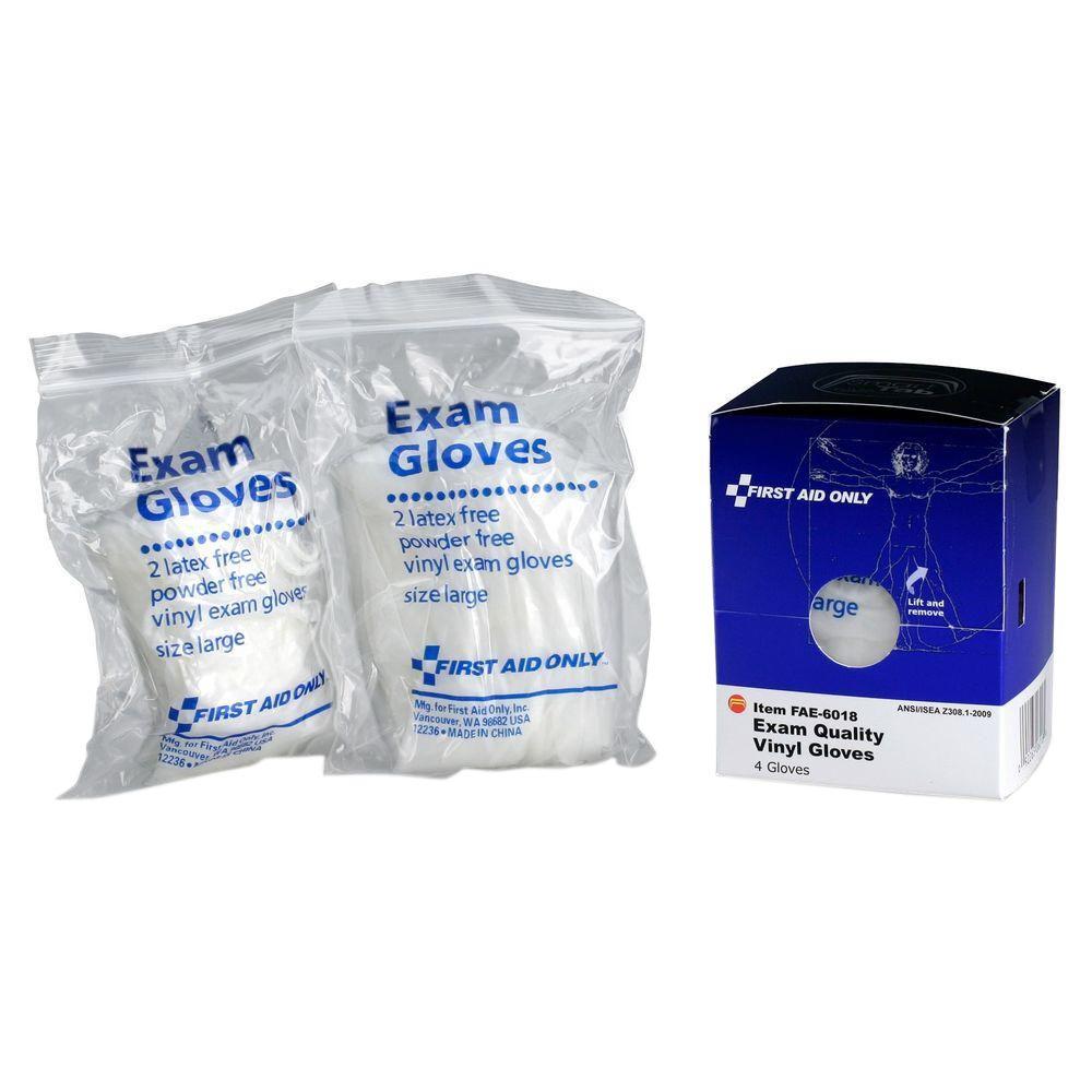 First Aid Only Exam Quality Vinyl Gloves (2 per Box)FAOFAE6018 The