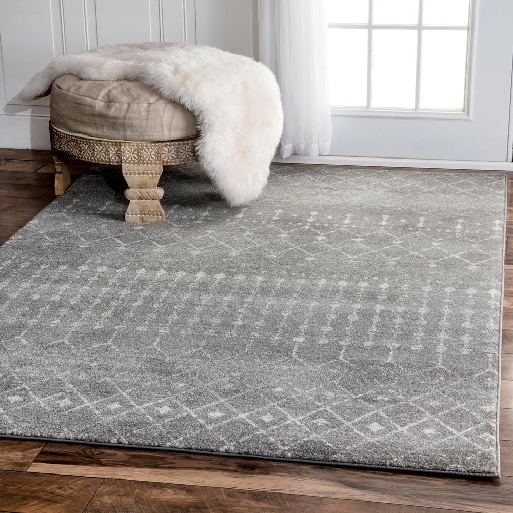 Nuloom Blythe Modern Moroccan Trellis Dark Gray 8 Ft X 10