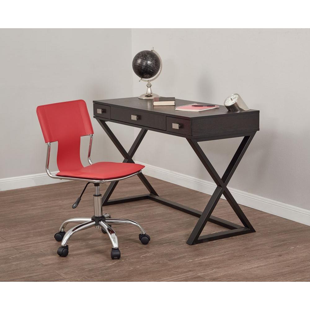 Linon Home Decor Draper Aqua Polyester Office Chair ...