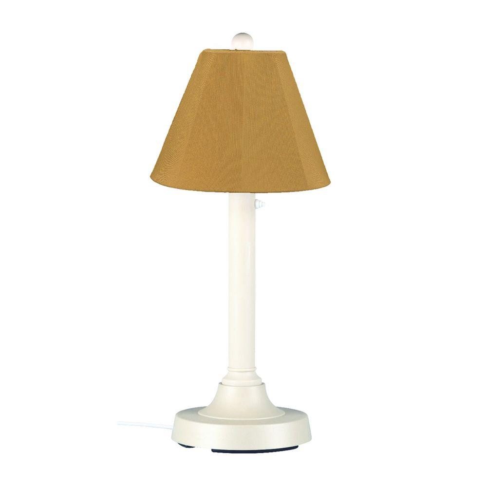 Patio Living Concepts San Juan 30 In White Outdoor Table Lamp With Brass Shade - Outdoor Table Lamps Patio Patio Living Concepts San Juan 30 In White Outdoor Table Lamp With Brass Shade - Outdoor Table Lamps Patio