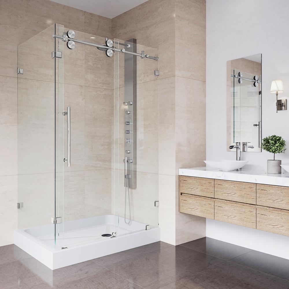 VIGO Winslow 48.13 in x 79.88 in. Frameless Bypass Shower ...