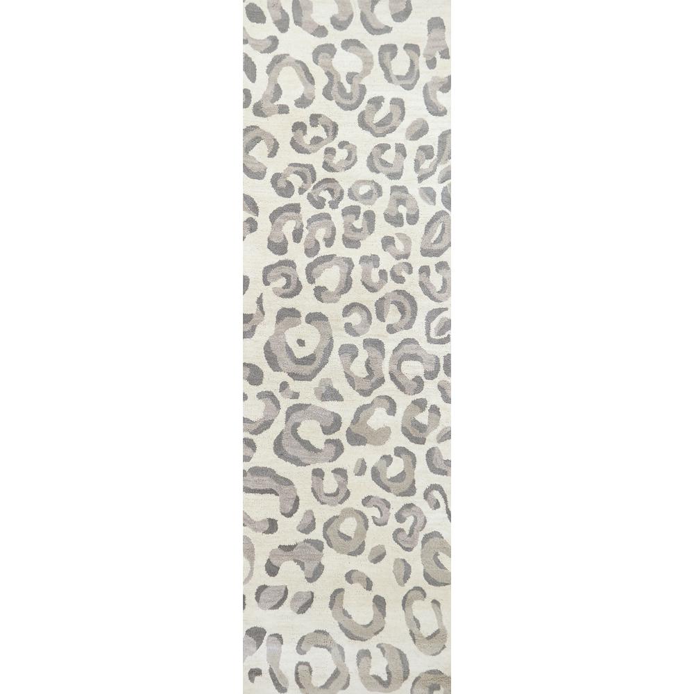 Gray Animal Print Runner 1 2 Area Rugs The Home Depot Valintino Grey Animal
