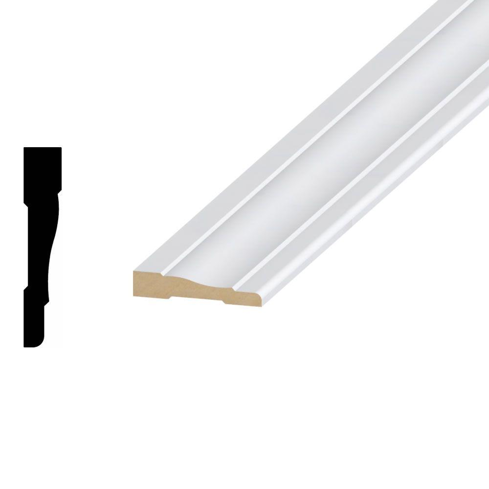 American Wood Moulding Wm444 5 8 In X 3 1 8 In Primed Mdf Colonial Casing Moulding 444 Mdf The Home Depot