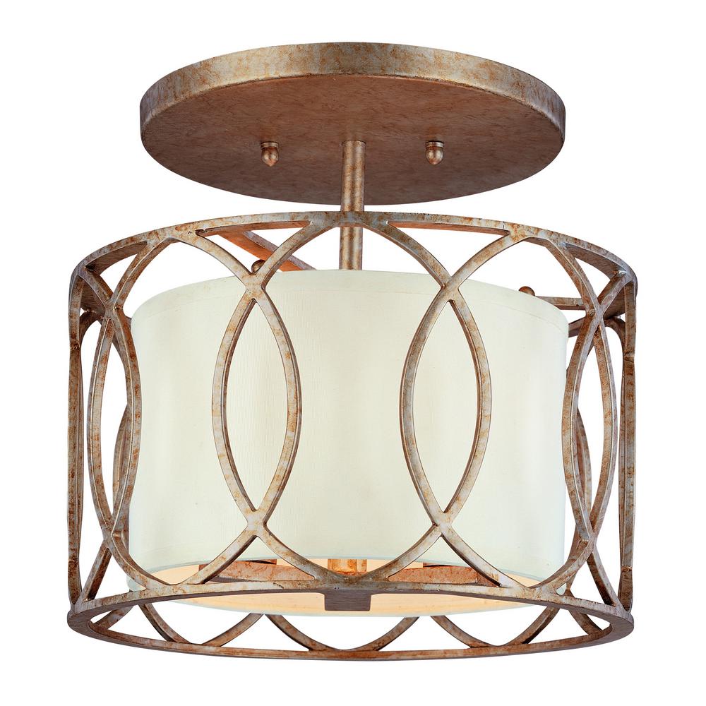 Troy Lighting Sausalito 3 Light Silver Gold Semi Flush Mount C1283sg Troy Lighting Sausalito 3 Light Silver Gold Semi Flush Mount
