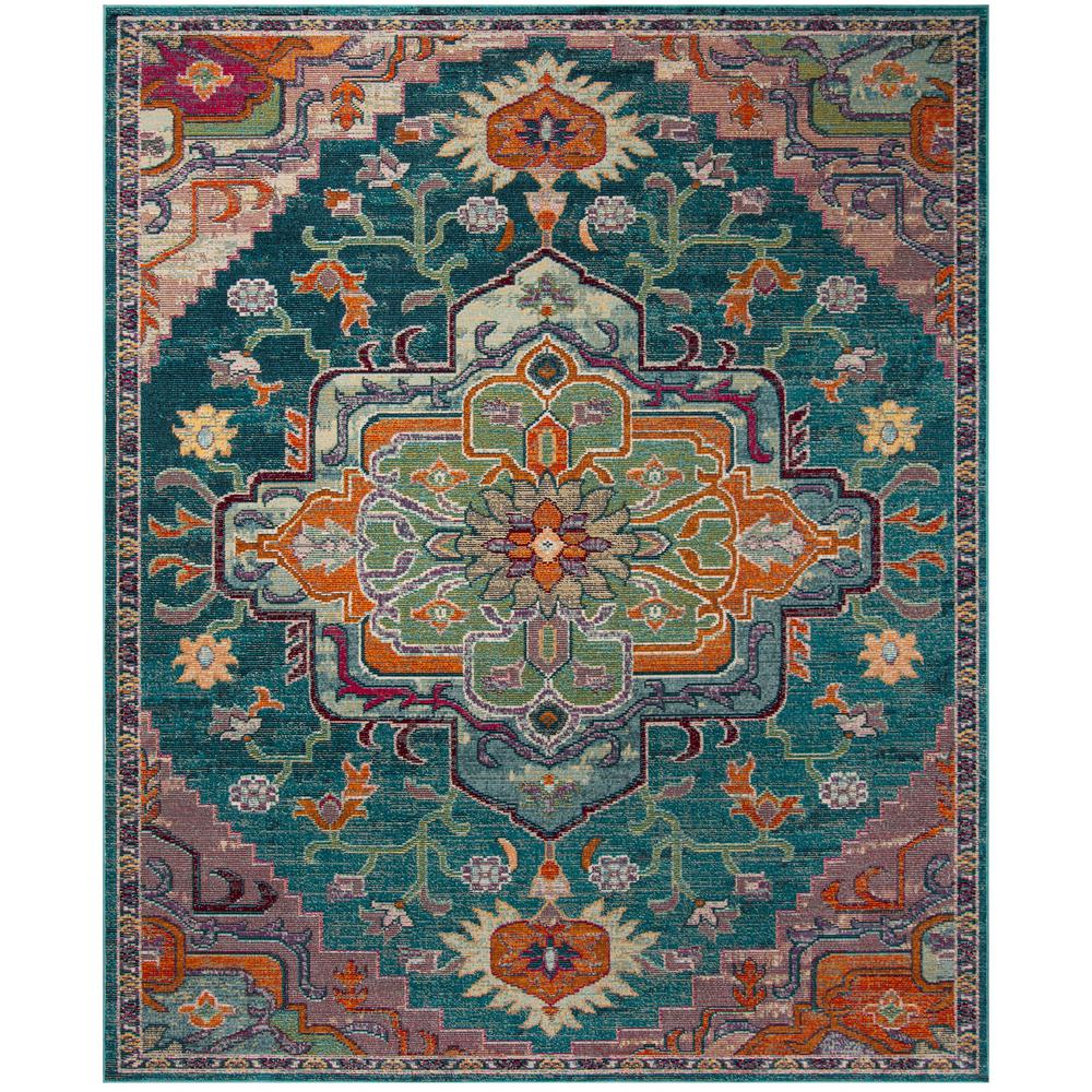 Safavieh Crystal Teal Rose 9 Ft X 12 Area Rug