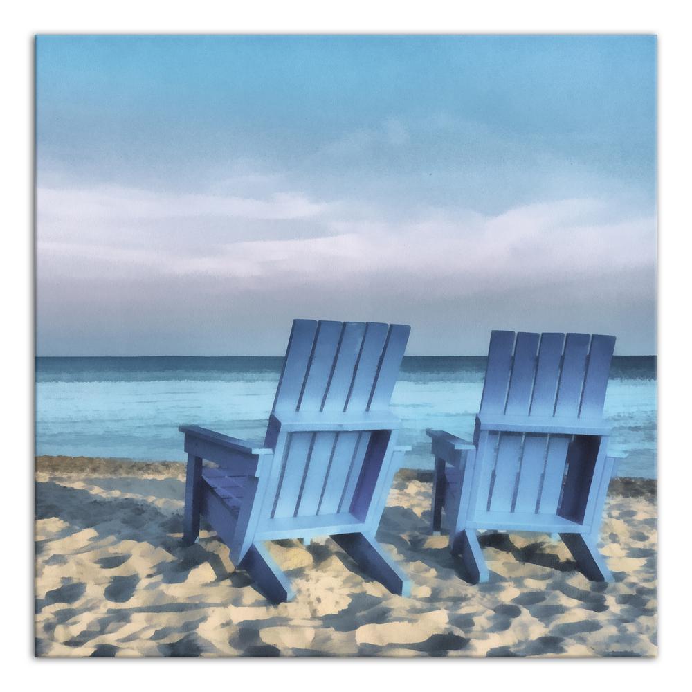 Designs Direct 20 In X Blue Beach Chairs Printed Canvas Blue Beach Chairs