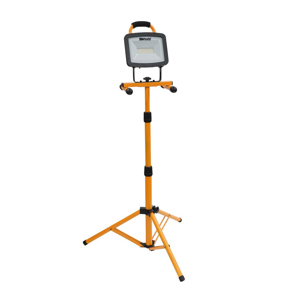 Woods 6000Lumen Portable LED Work Light with TripodWL40072S The Home Depot
