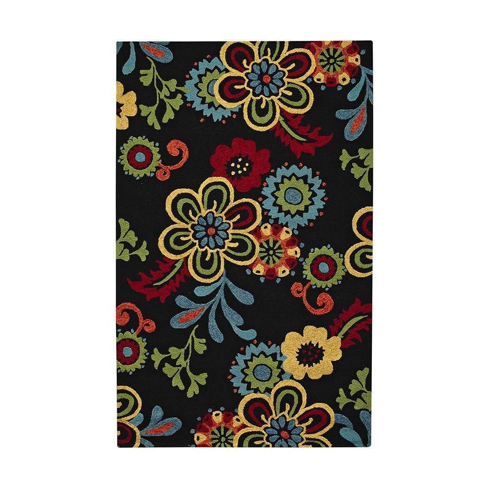 Home Decorators Collection Tilly Black 5 ft. x 8 ft. Area Rug