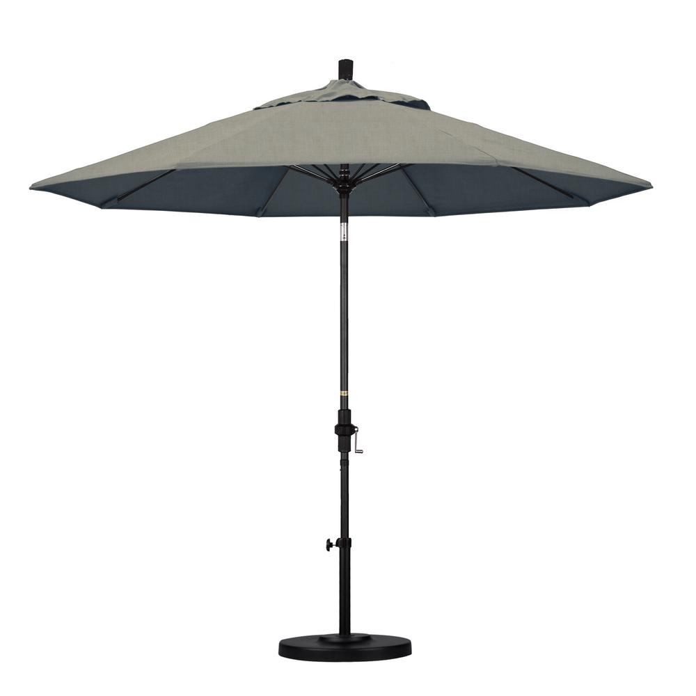 California Umbrella 9 Ft Bronze Aluminum Market Auto Tilt Crank Bronze Aluminum Market Auto Tilt