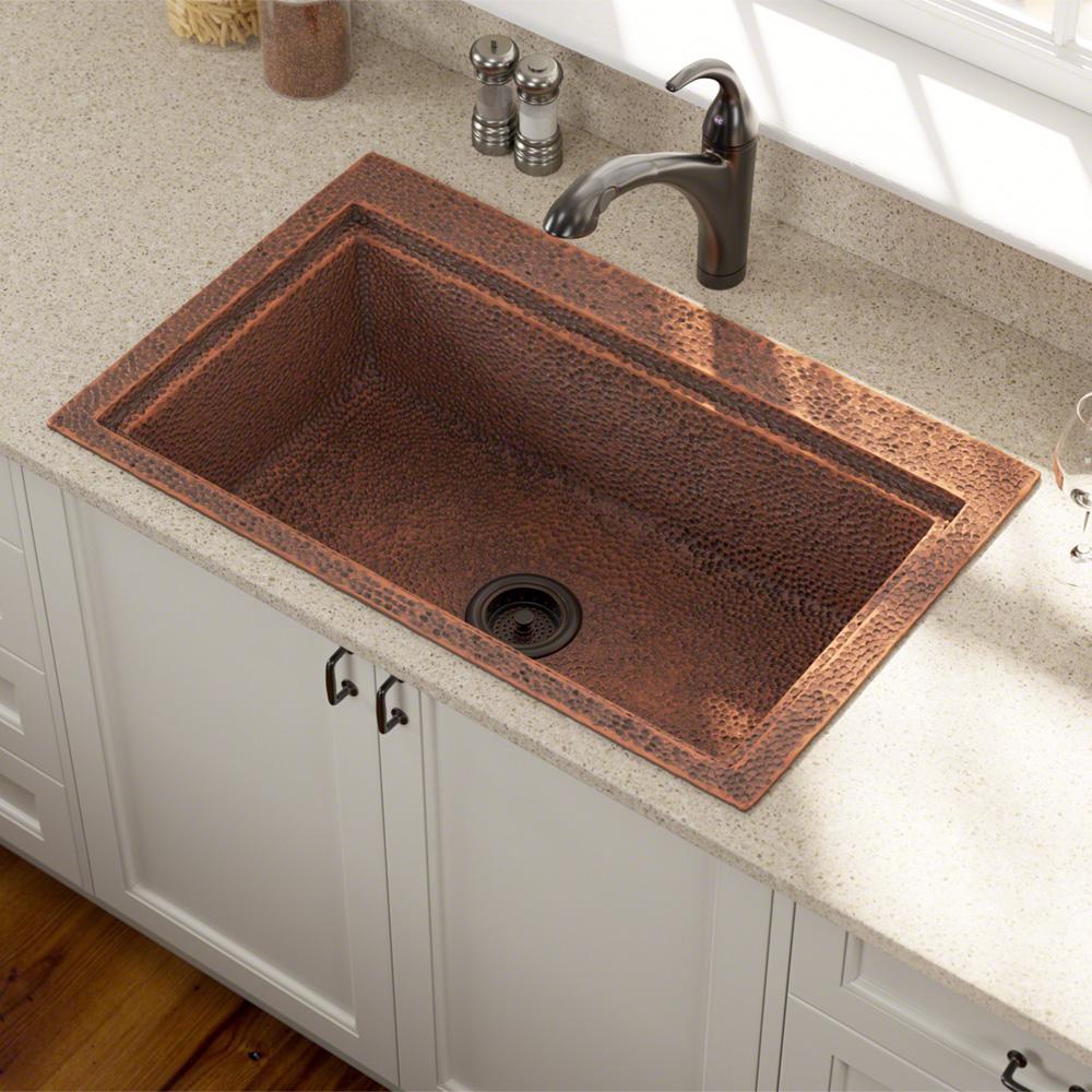 MR Direct Dualmount Copper 32 In Single Bowl Kitchen Sink 915 The   Copper Mr Direct Drop In Kitchen Sinks 915 64 1000 