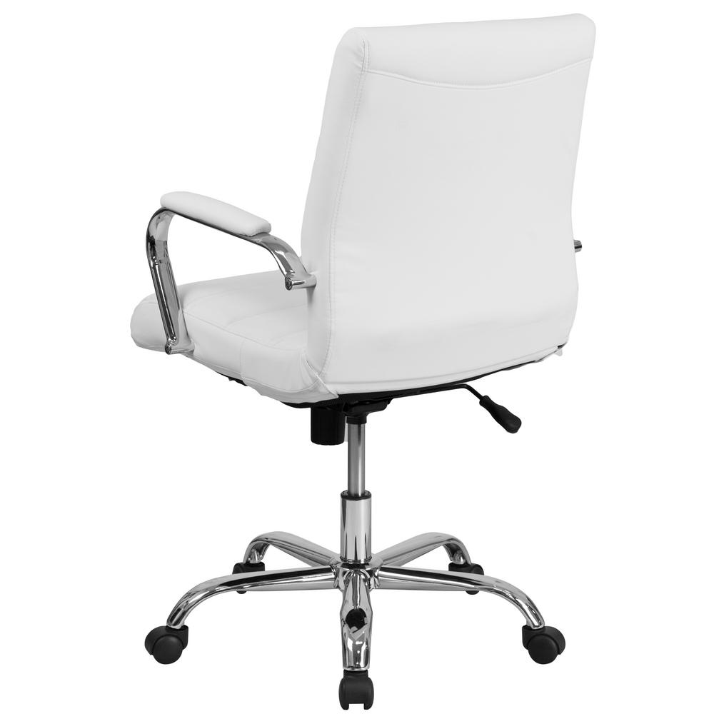 Flash Furniture White Office Desk Chair Go2286mwh The Home Depot Flash Furniture White Office Desk Chair