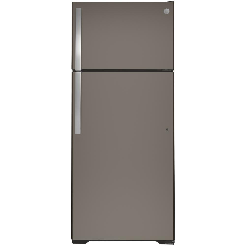 GE 17.5 cu. ft. Top Freezer Refrigerator in SlateGTS18HMNRES The